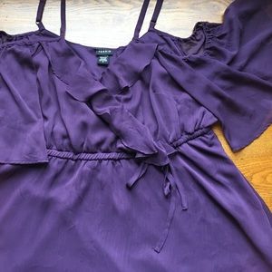 Torrid size 3 purple tank w exposed shoulder